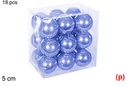 18 bolas azul brillo 5cm