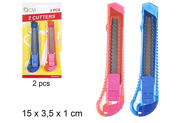 2 cuter plastico 15cm
