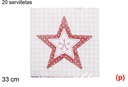 20 servilletas decorada estrella 33cm