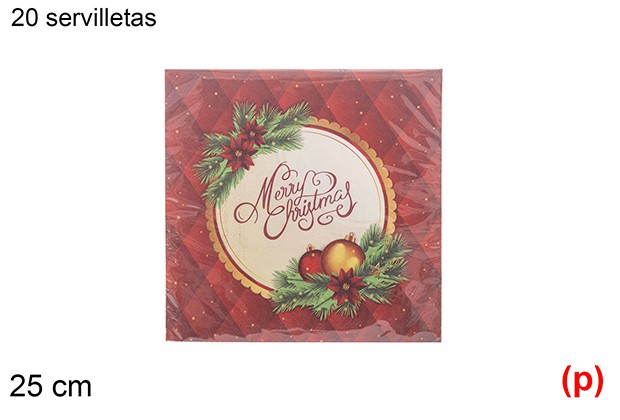 20 servilletas decorada navidad 2 capas 25cm-6