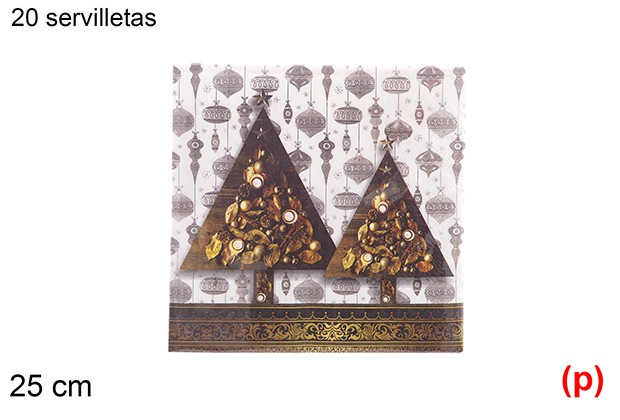 20 servilletas decorada navidad 2 capas 25cm-9