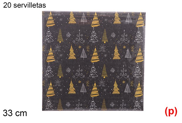 20 servilletas decorada navidad 2 capas 33cm-6