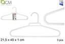 3 perchas extra fuerte blancas