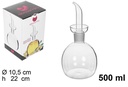 Aceitera cristal redonda antigoteo 500ml