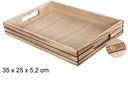 Bandeja madera vintage 35x25x5.2cm