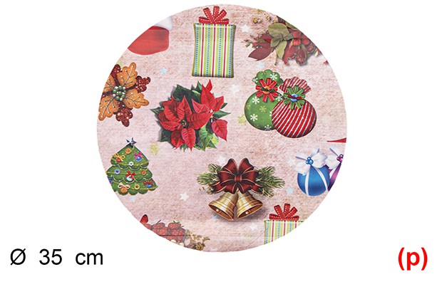 Bandeja plastico decorado cajas navidad 35cm