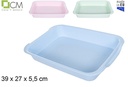 Bandeja rectangular 39x27x5,5 colores pastel