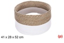 Base arbol seagrass cuerda papel color blanco 41x28x52cm