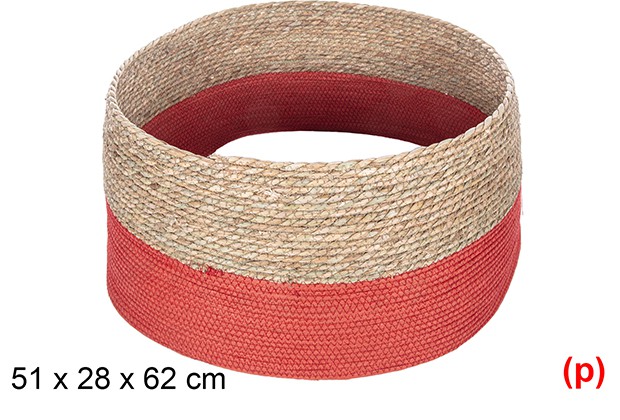 Base arbol seagrass cuerda papel color rojo 51x28x62cm