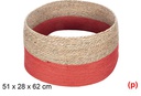 Base arbol seagrass cuerda papel color rojo 51x28x62cm