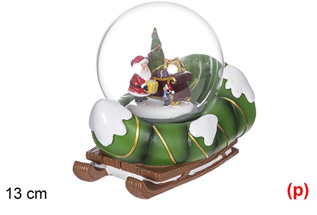 Bola de agua con musica navidad 13cm