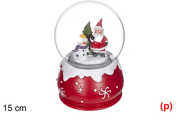 Bola de agua con musica navidad 15cm