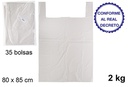 Bolsa camiseta blanca reciblable 2kg 80x85