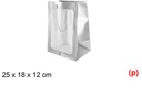 Bolsa regalo c/ventana plata 25x18x12cm