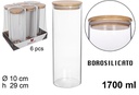 Bote borosilicato tapa bambu 1700ml