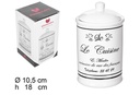 Bote cocina con tapa ceramica blanca deco le cuisine