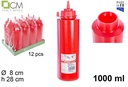 Bote ketchup 1l plastico boca ancha