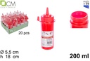 Bote ketchup 200ml plastico boca ancha