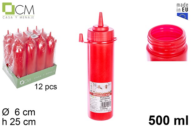 Bote ketchup 500ml plantico boca ancha
