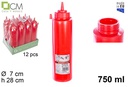 Bote ketchup 750ml plastico boca ancha