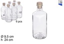 Botella cristal alquimia tapon plastico 1 litro