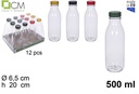 Botella plastico leche/zumo 500ml pet transparente