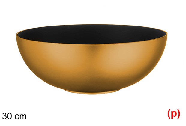 Bowl navidad plastico reciclado oro exterior 30cm