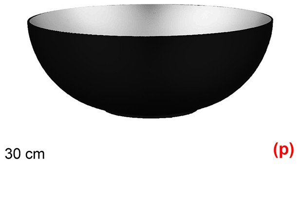 Bowl navidad plastico reciclado plata interior 30cm
