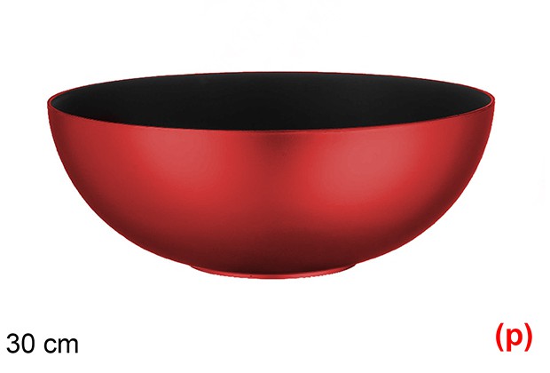 Bowl navidad plastico reciclado rojo exterior 30cm