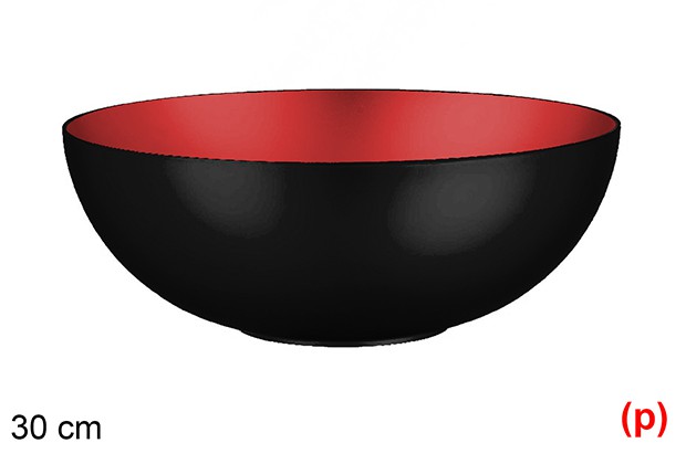 Bowl navidad plastico reciclado rojo interior 30cm