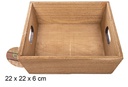 Caja madera caoba 22x22x6cm