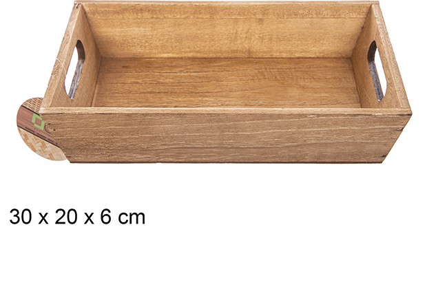 Caja madera caoba 30x20x6cm