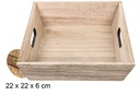 Caja madera vintage 22x22x6cm