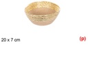 Cesta cuerda papel sin asa natural/oro 20x7cm