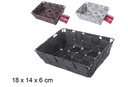 Cesta nylon color surtido negro/gris marron 18x14x6cm