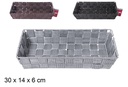 Cesta nylon color surtido negro/gris marron 30x14x6cm