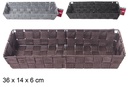Cesta nylon color surtido negro/gris marron 36x14x6cm