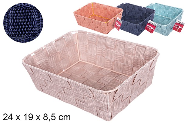 Cesta nylon colores fucsia surtido 24x19cm