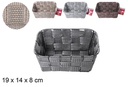 Cesta nylon colores surtidos 19x14cm