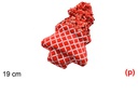 Colgante arbol decorado lentejuelas rojo 19cm