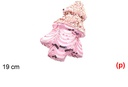 Colgante arbol decorado lentejuelas rosa 19cm