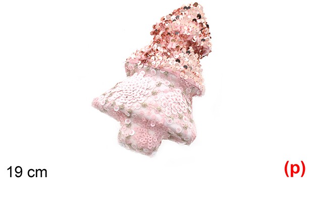 Colgante arbol decorado lentejuelas rosa/rosa claro 19cm