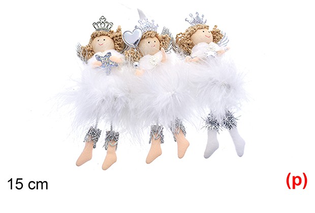 Colgante bailarina blanco 5 15cm