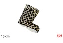 Colgante bota decorado lentejuelas oro/negro 13cm