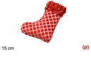 Colgante bota decorado lentejuelas rojo 15cm