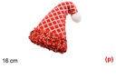 Colgante gorro decorado lentejuelas rojo 16cm