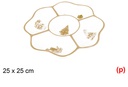 Entremesera ceramica navidad oro new 25x25cm