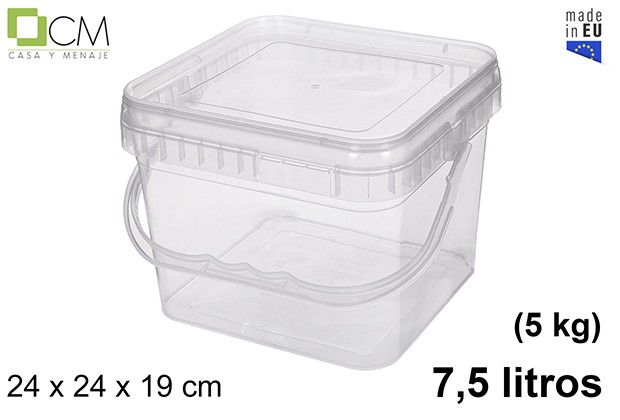 Envase multiuso plastico cuad.7500cc  5kg plus