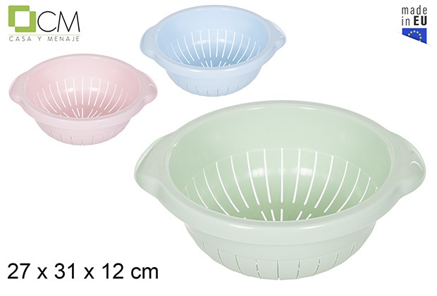 Escurre verduras redondo colores pastel  (27 cm)