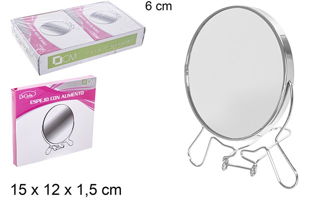 Espejo doble con aumento redondo 11cm